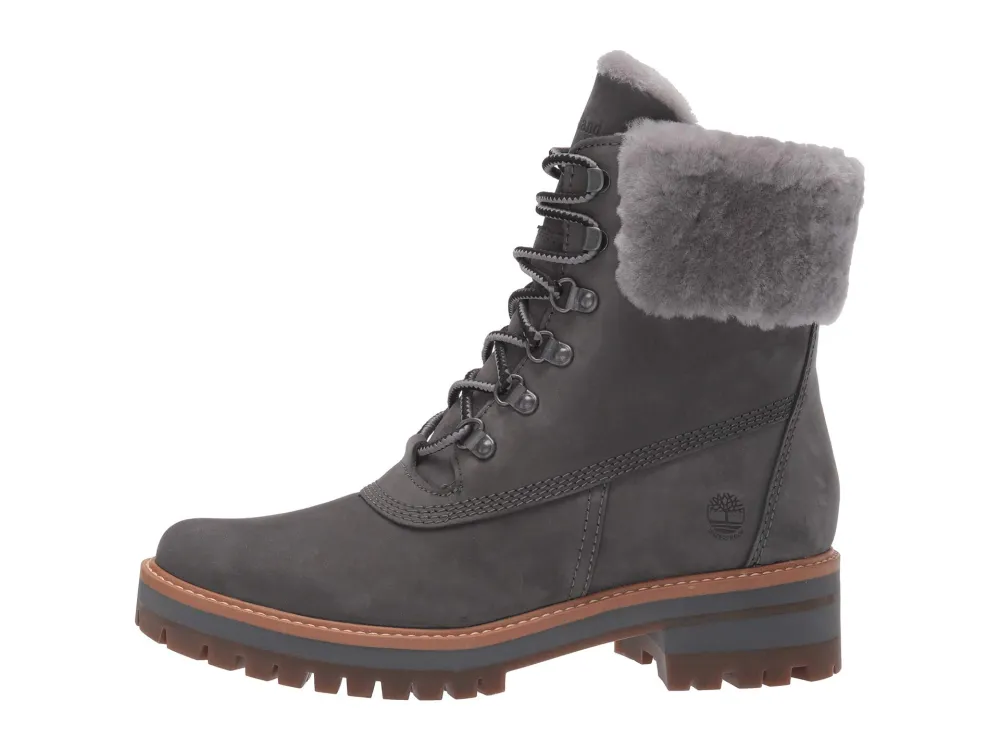 Timberland&nbsp;6" Courmayeur Valley Shearling Waterproof Boot (Medium Grey Nubuck)