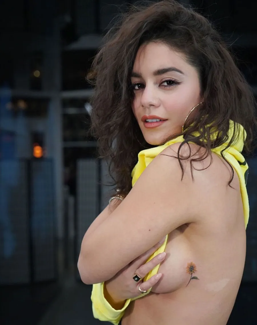 Vanessa Hudgens New Sunflower Tattoo