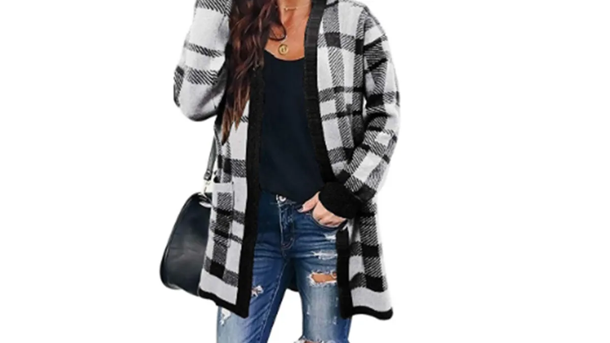 Zesica Women's Long Sleeve Open Front Cardigan Sweater