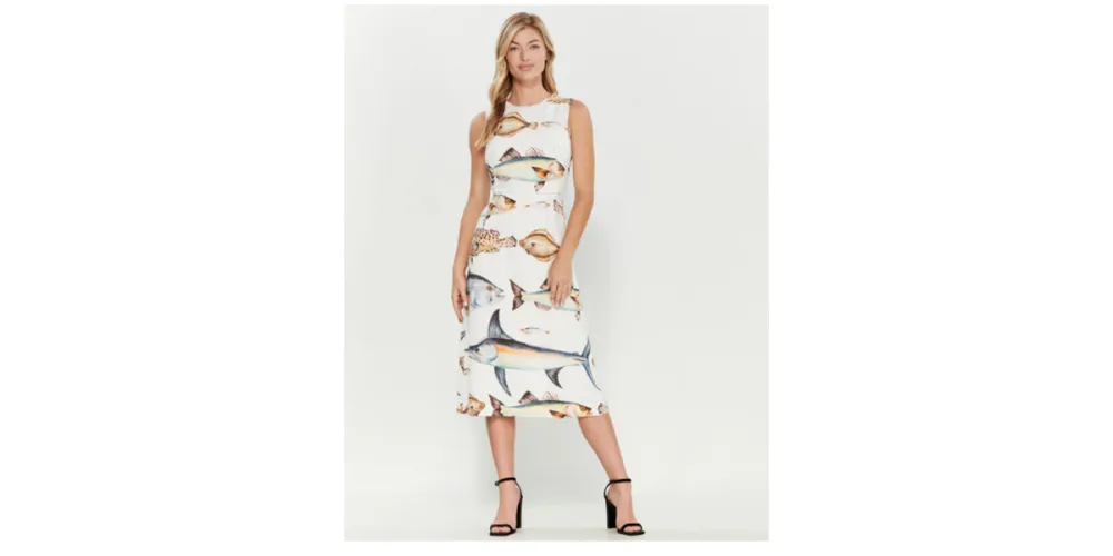 Dolce & Gabbana Fish Bubble Sheath Dress