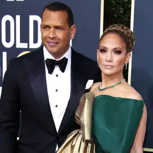 Jennifer Lopez Alex Rodriguez Heat Up the Red Carpet Golden Globes 2020