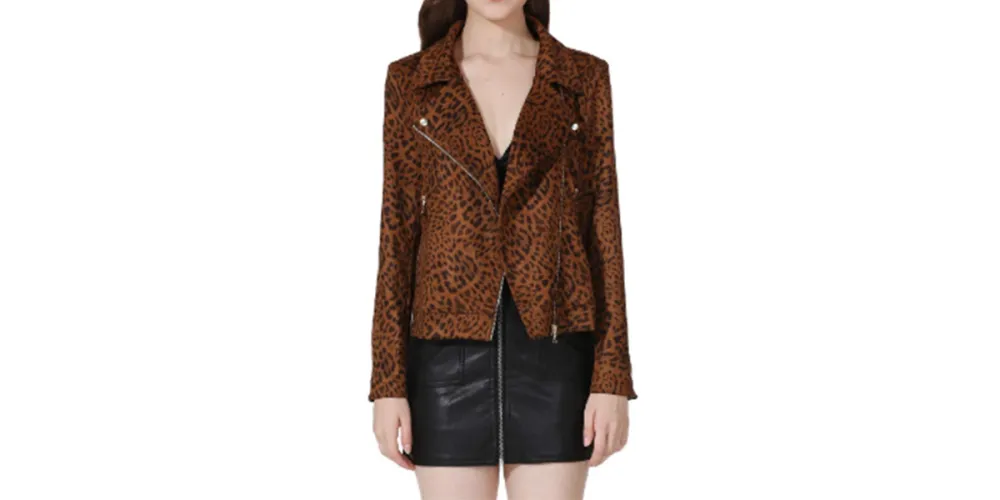 Apperloth Women's Faux Suede Moto Jacket
