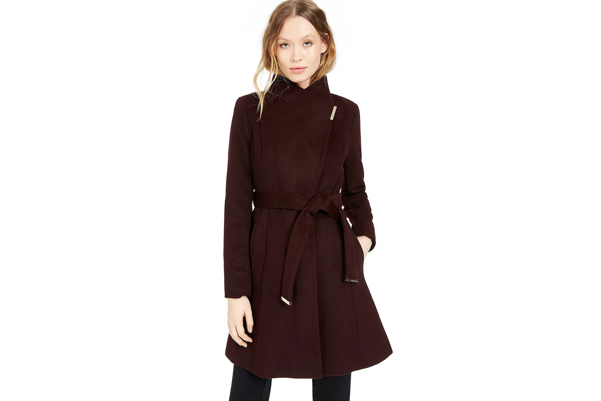 MICHAEL Michael Kors Asymmetrical Belted Coat