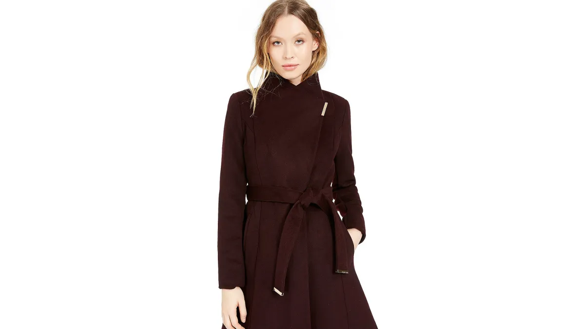 MICHAEL Michael Kors Asymmetrical Belted Coat