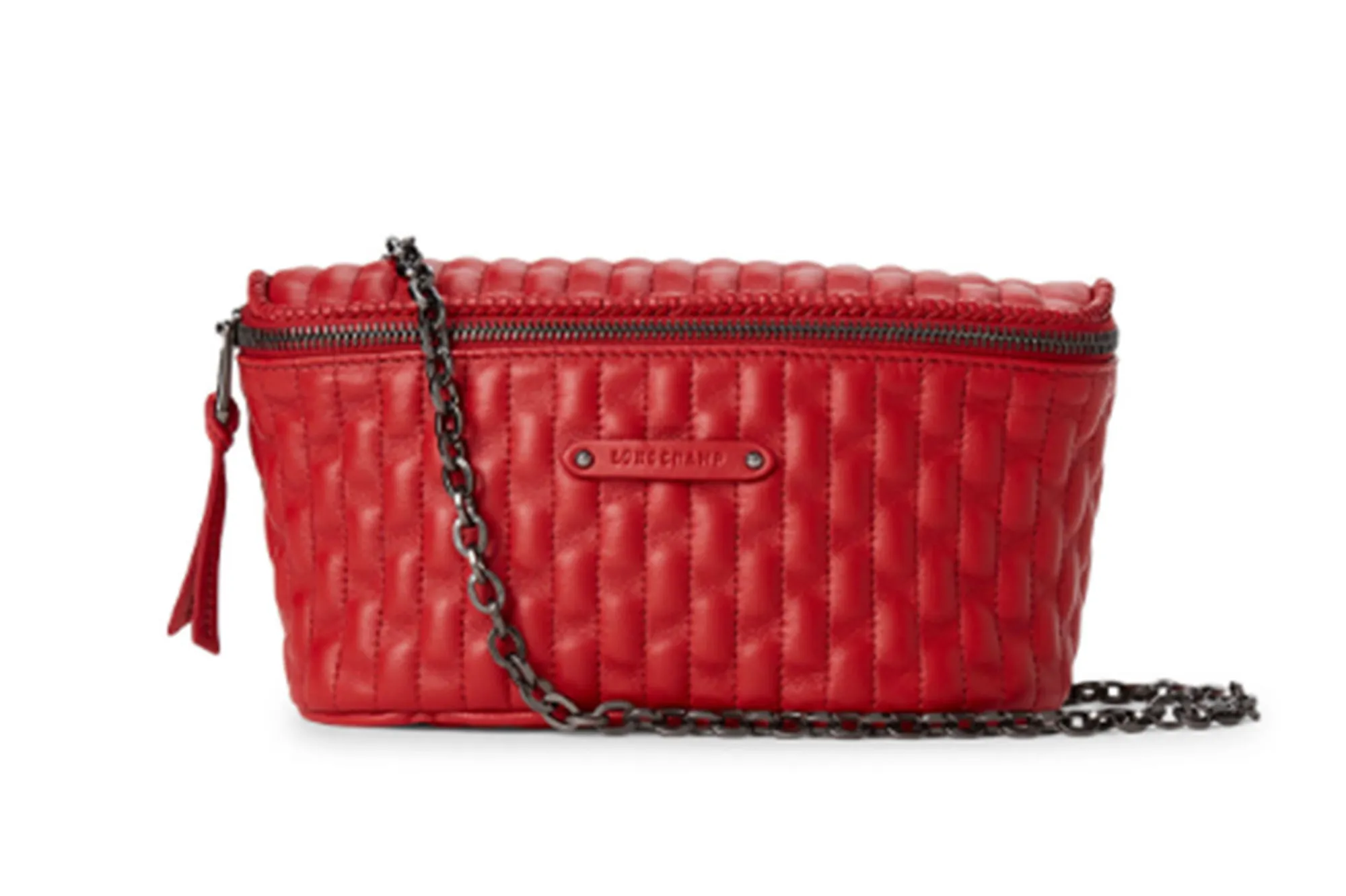 Longchamp Red Amazone Matelassé Belt Bag