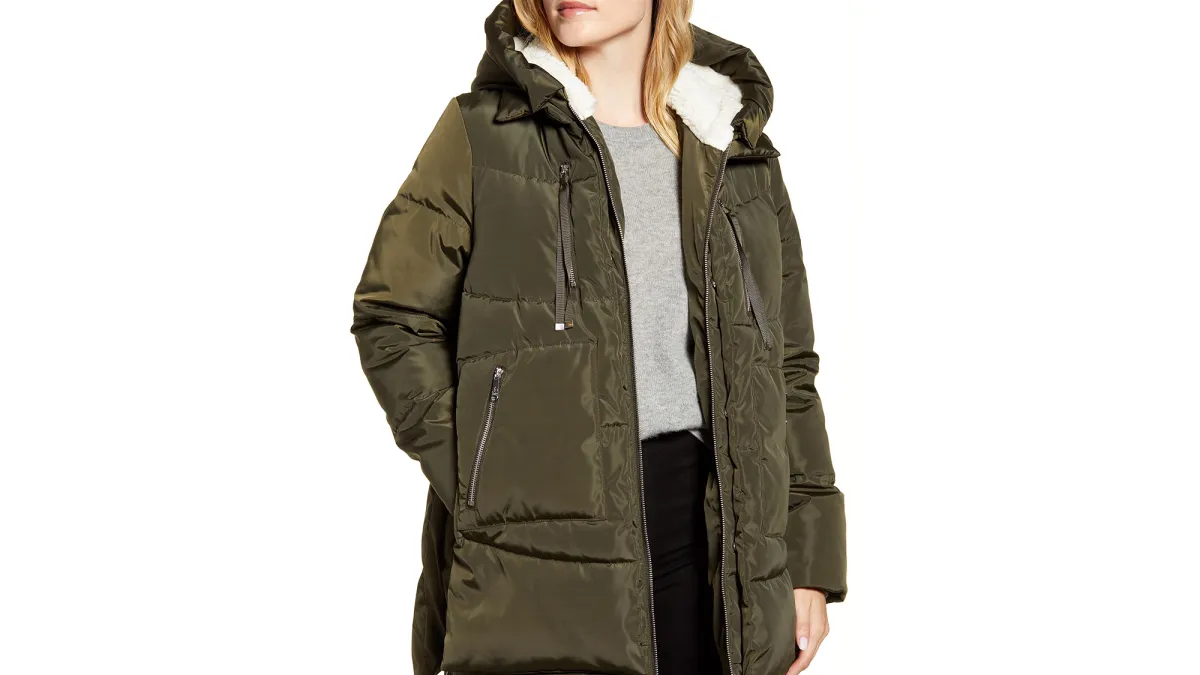 Sam Edelman Faux Shearling Lined Puffer Coat