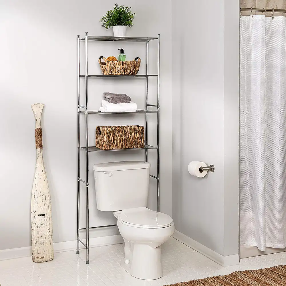Honey-Can-Do 4-Tier Metal Bathroom Shelf Space Saver