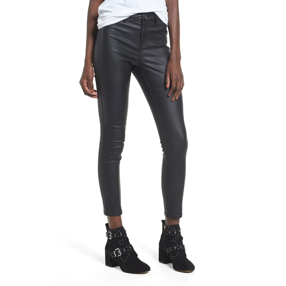 1822 Denim High Waist Coated Skinny Jeans