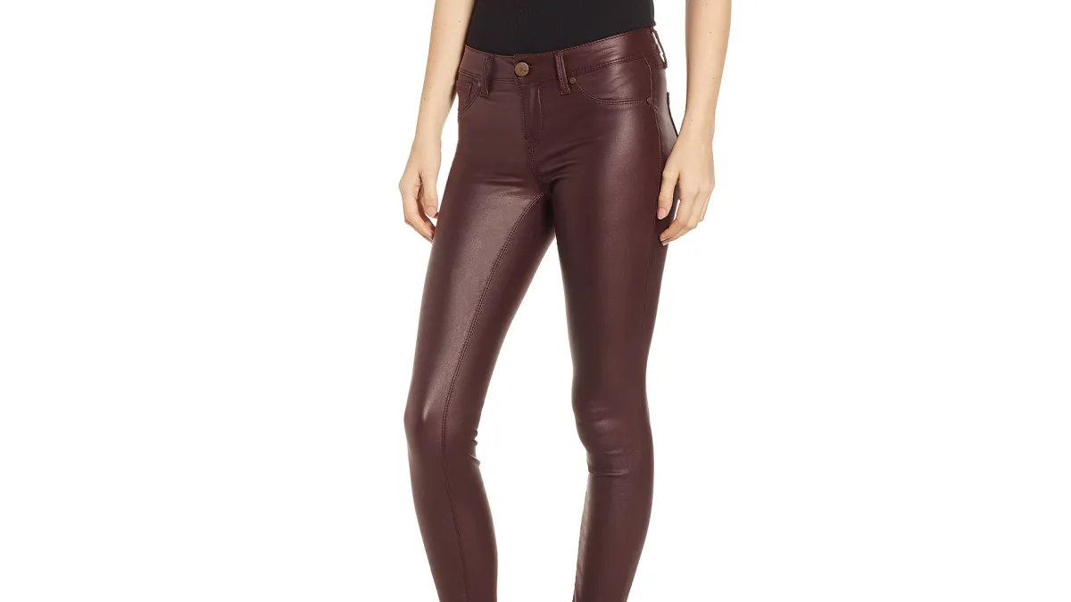 1822 Denim High Waist Coated Skinny Jeans