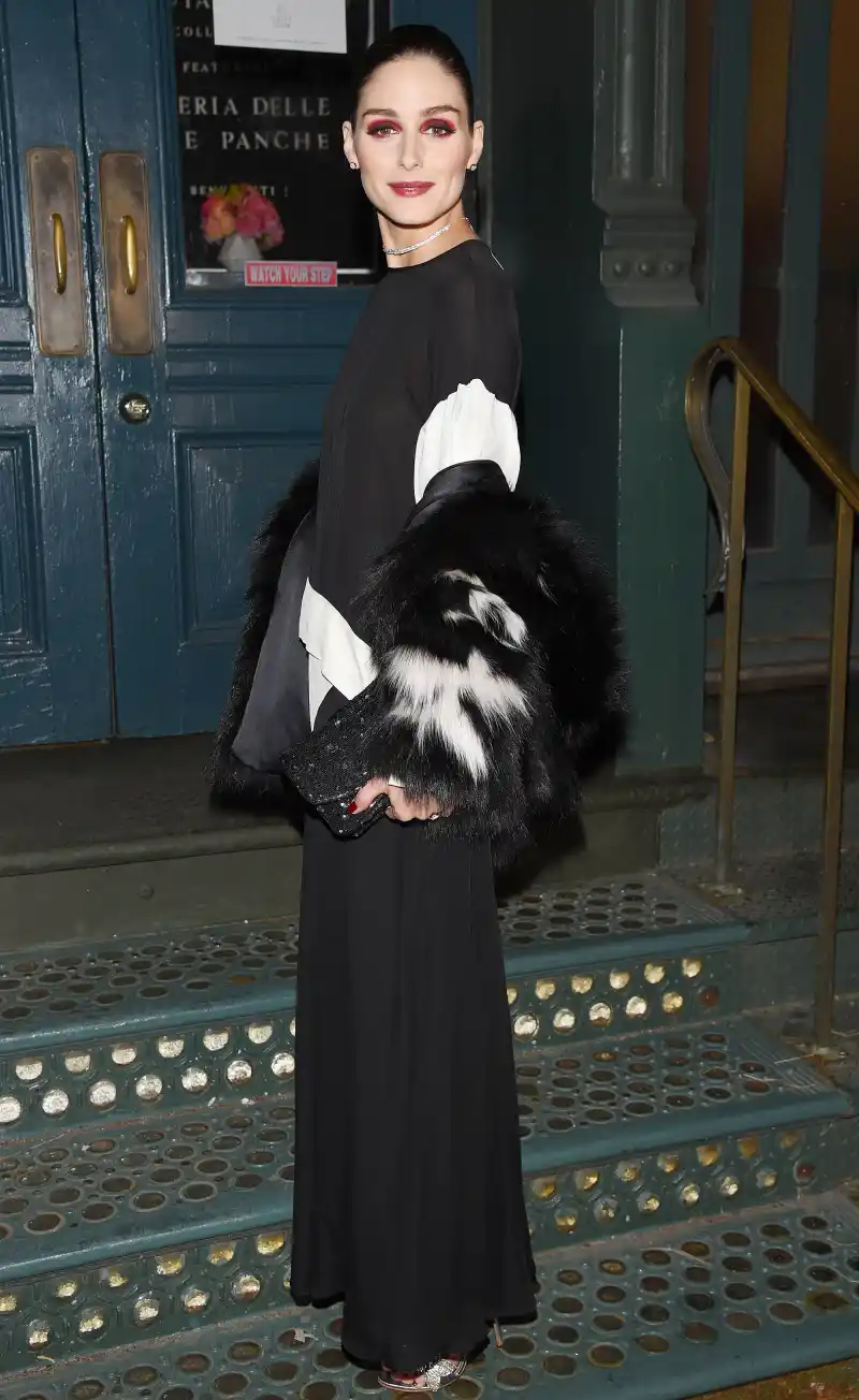 Olivia Palermo Black and White Dress February 12, 2020