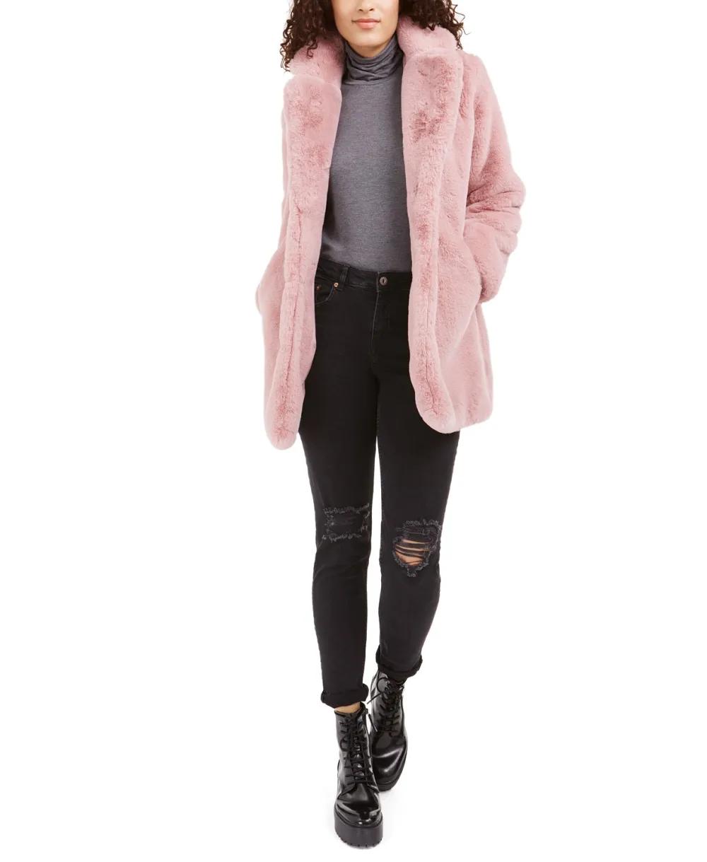 Apparis Eloise Faux-Fur Coat (Mauve)