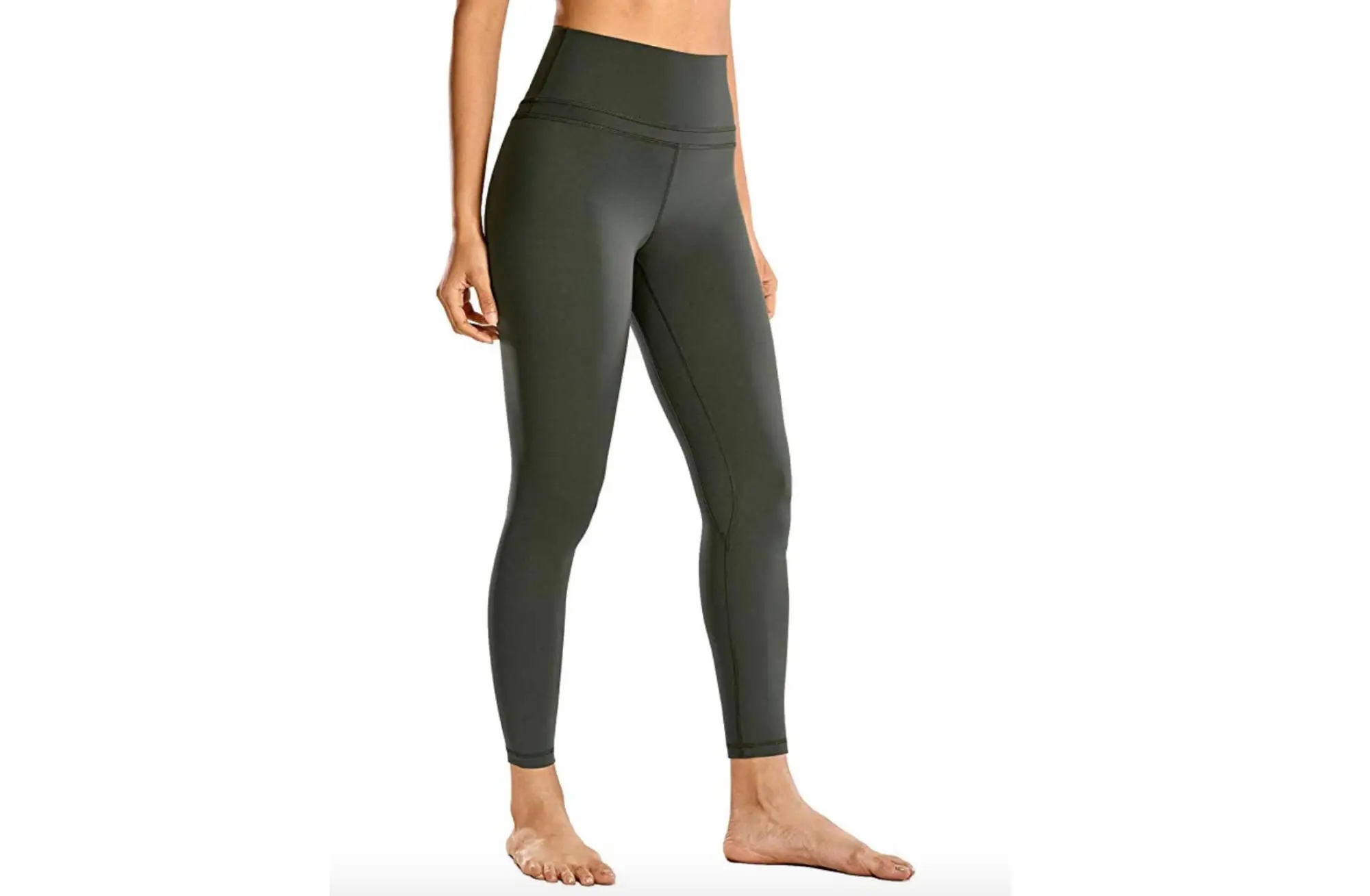 CRZ YOGA Women's Naked Feeling I High Waist Tight (Olive Green)