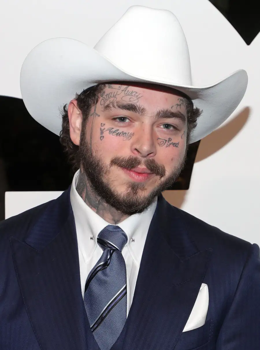 Celebs With Face Tattoos - Post Malone