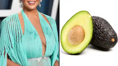 Chrissy Teigen and an Avocado
