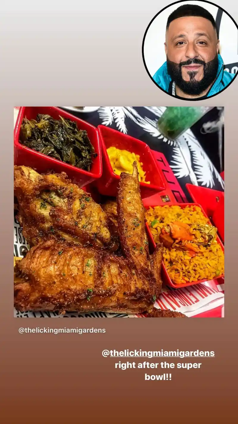 DJ Khaled Chicken and Rice Stars Share What They Ate on Super Bowl Sunday 2020