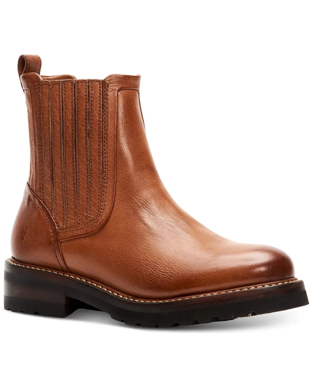Frye Ella Moto Chelsea Boots (Light Brown)
