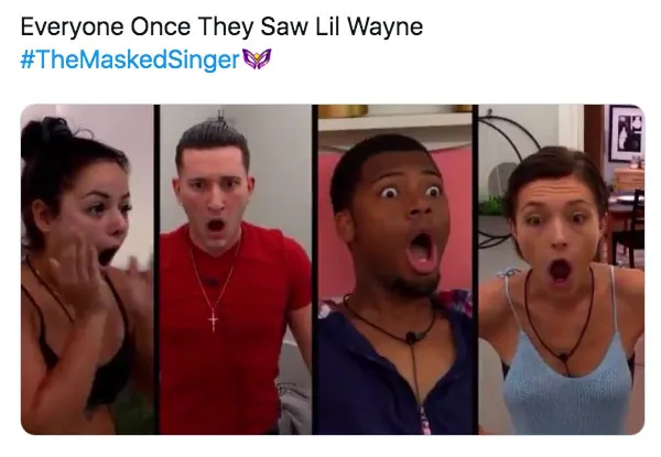 Judges' Reactions The Masked Singer Lil Wayne Unmasked