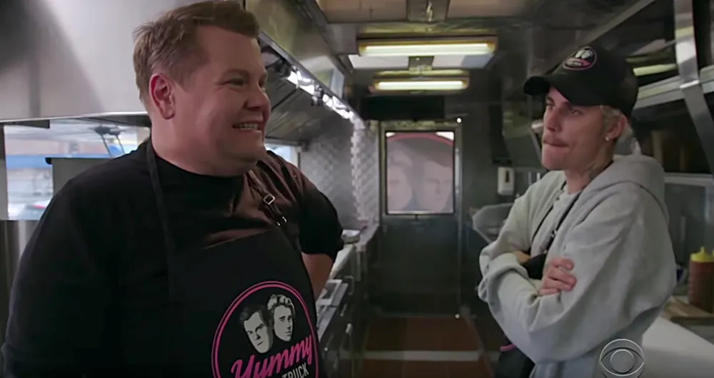 Justin-Bieber-and-James-Corden-Open-Their-&lsquo;Yummy&rsquo;-Food-Truck