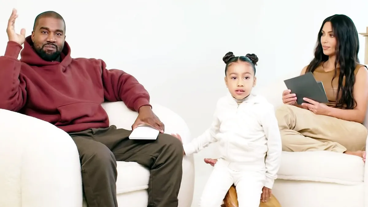 Kim Kardashian Kanye West Daughter North Adorably Crashes Interview
