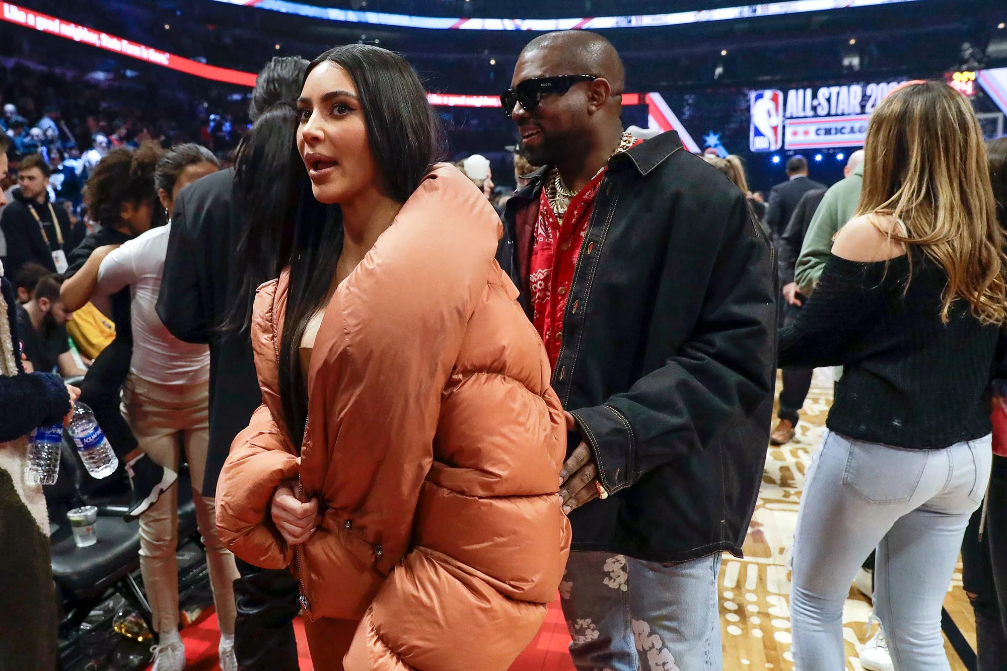 Kim Kardashian and Kanye West NBA All Star Game 2020