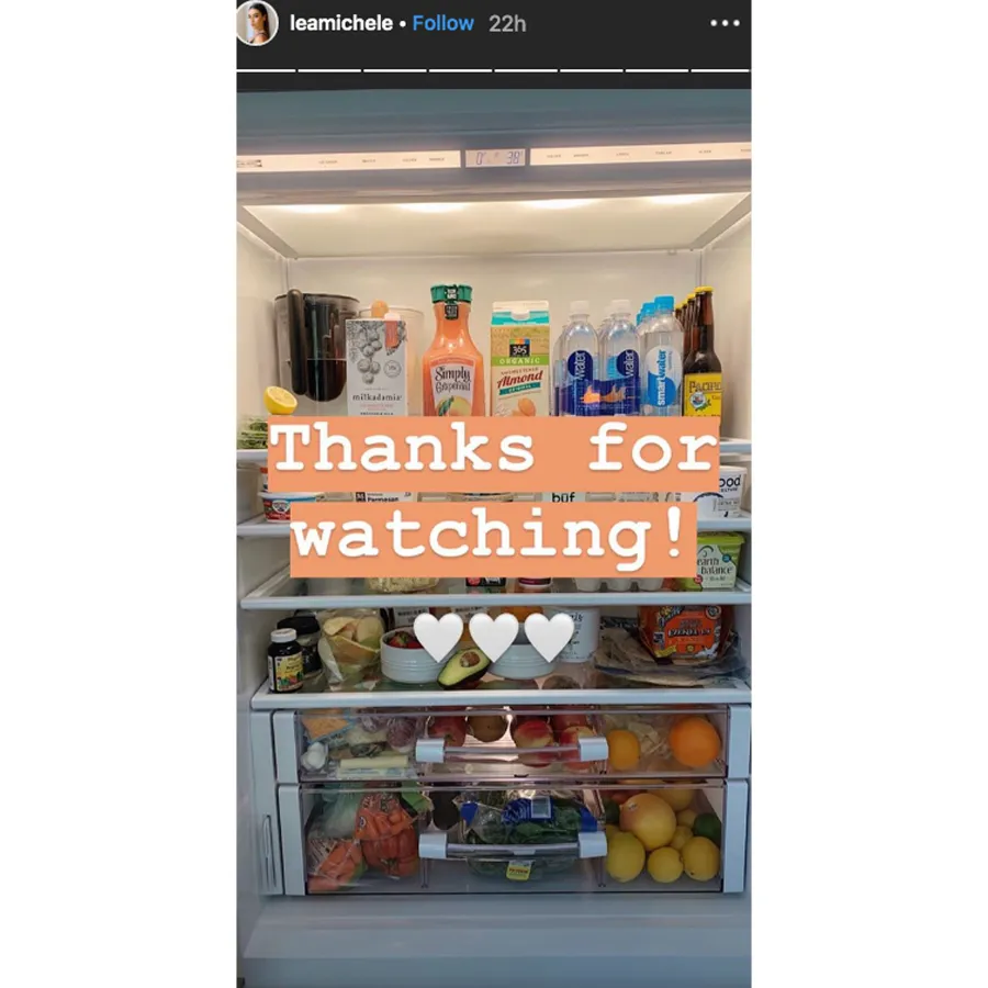 Peeking Inside Lea Michele Reveals Healthy Foods Her Fridge