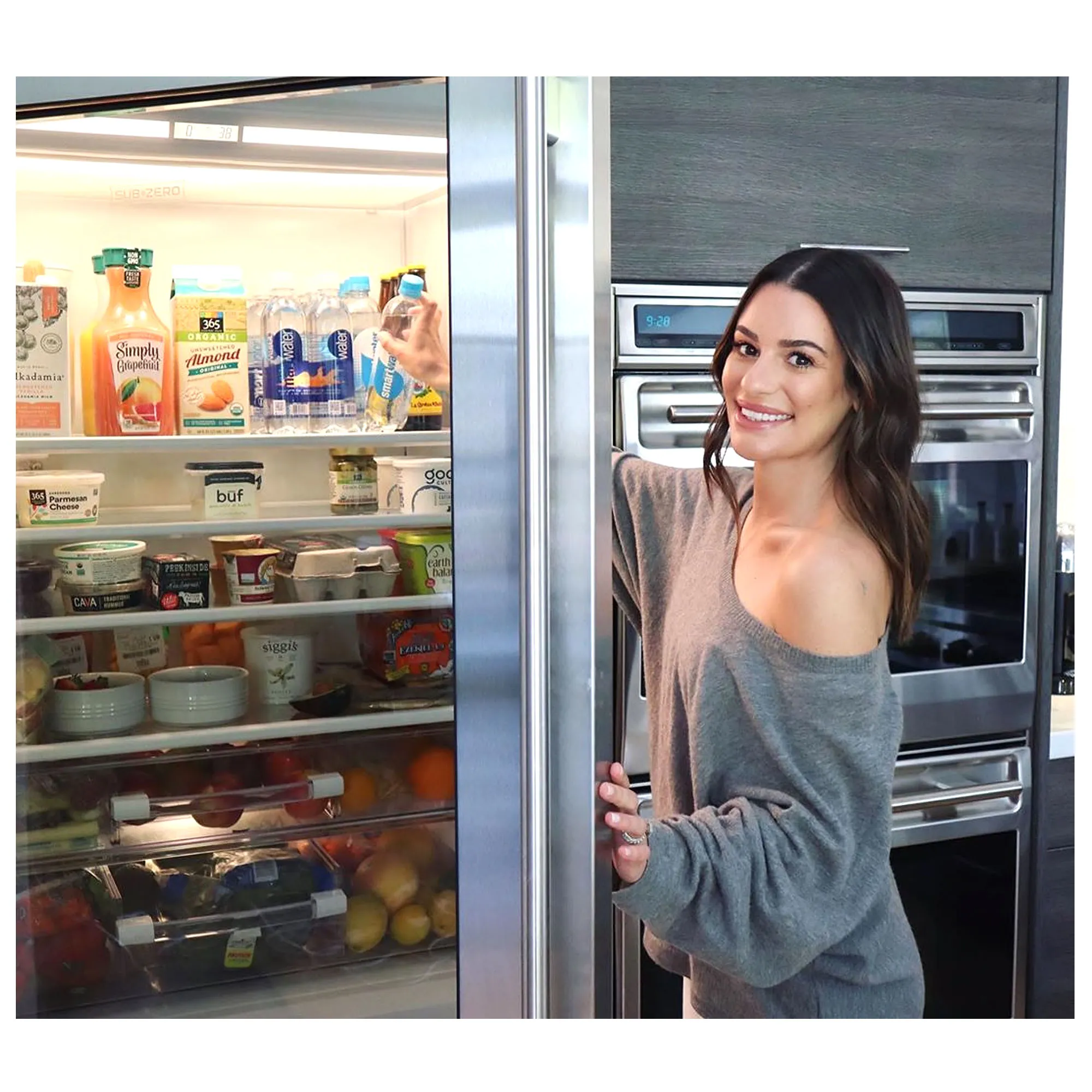 Peeking Inside Lea Michele Reveals Healthy Foods Her Fridge