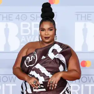 Lizzo Wears Hershey Bar Dress to the 2020 Brit Awards