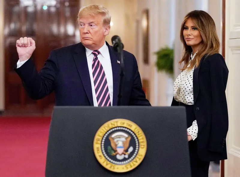 Melania Trump Polka-Dot Blouse February 6, 2020