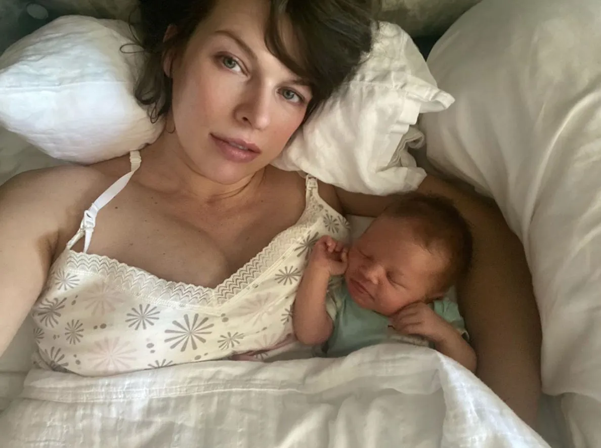 Milla Jovovich Spends Day With Newborn Baby Amid Jaundice Diagnosis