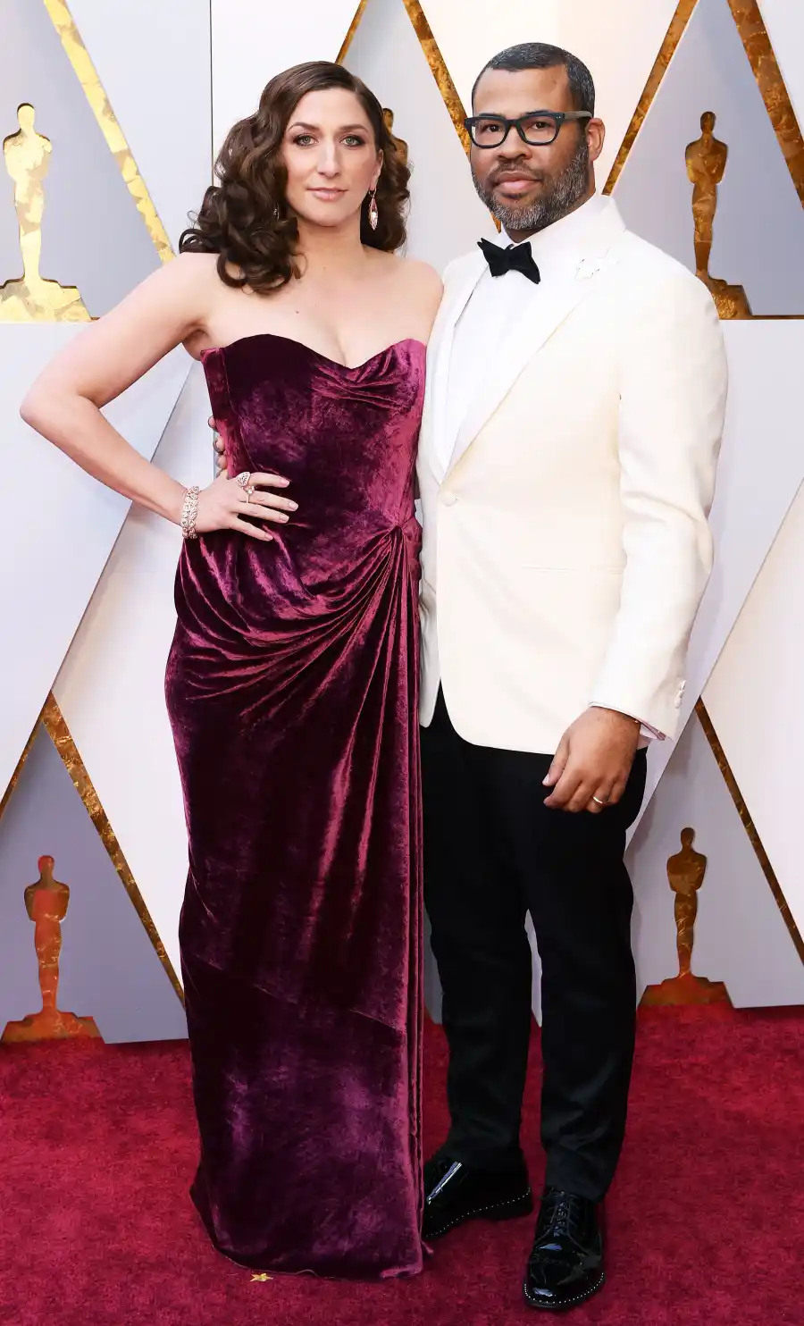 Oscars Most Stylish Couples All of Time - Chelsea Peretti and Jordan Peele
