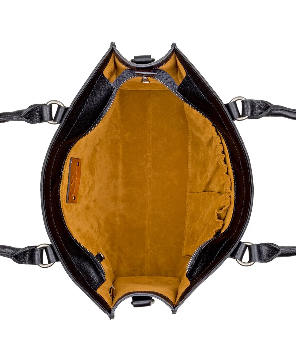 Patricia Nash Zancona Metallic Embossed Leather Tote