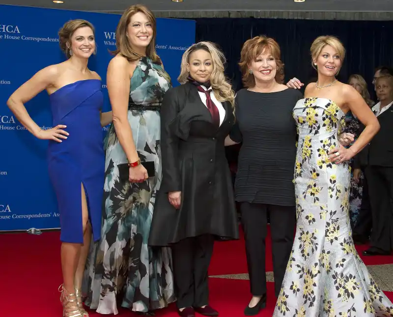 Paula Faris, Michelle Collins, Raven- Symone, Joy Behar and Candace Cameron Bure White House Correspondent's Association Dinner