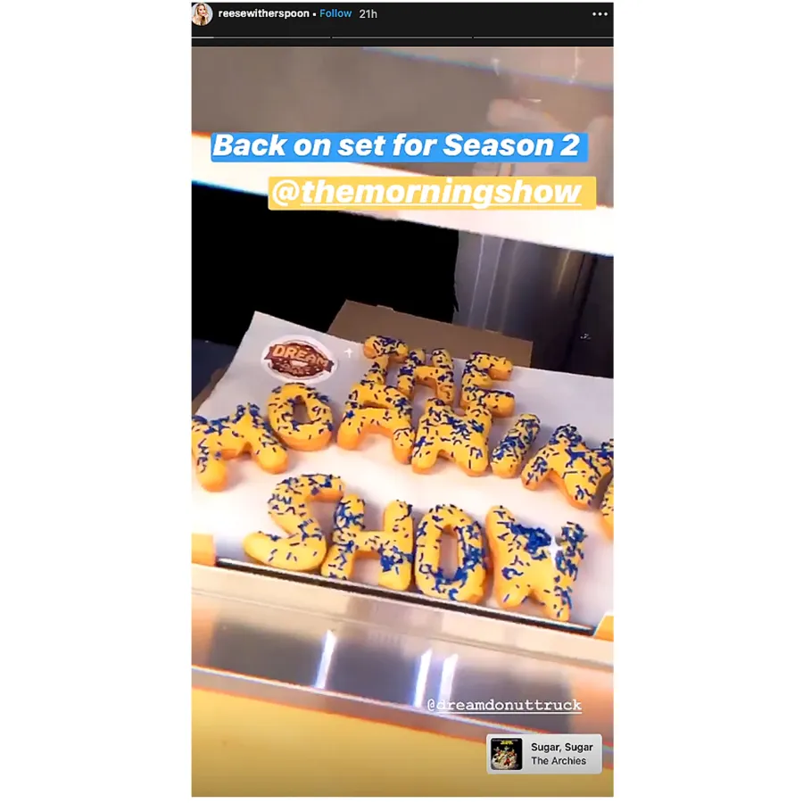 Reese Witherspoon Welcomed The Morning Show Season 2 Set With Food