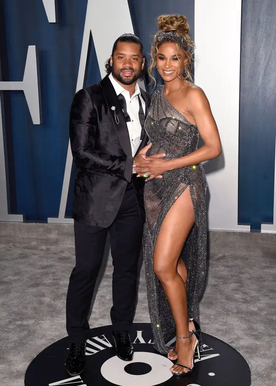 Russell Wilson and Ciara Vanity Fair Oscar Party Sheer Dress Oscars 2020
