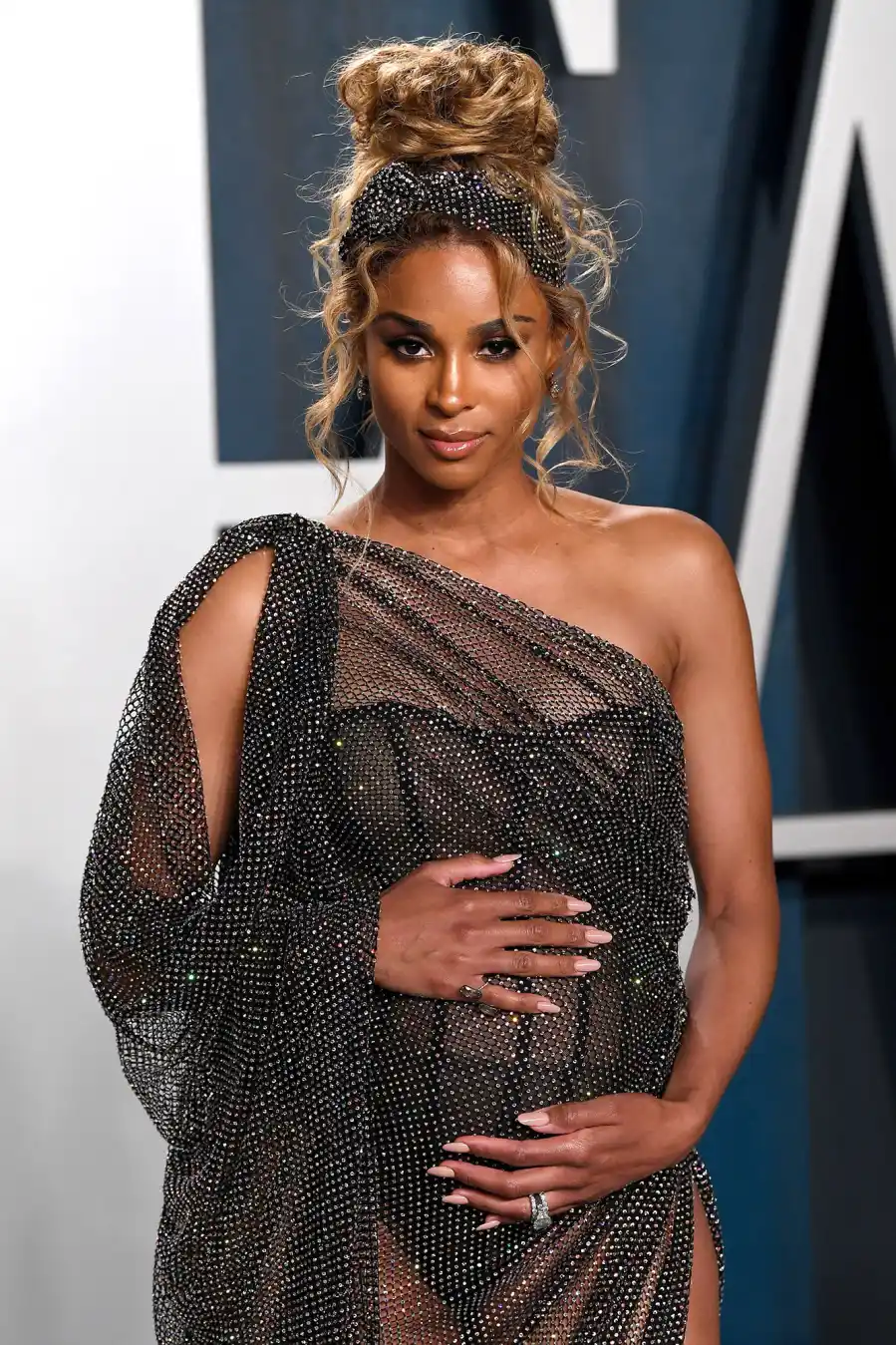 Russell Wilson and Ciara Vanity Fair Oscar Party Sheer Dress Oscars 2020