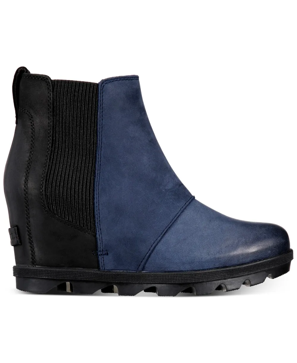 Sorel Women's Joan of Arctic Wedge II Waterproof Chelsea Booties (Collegiate Navy)