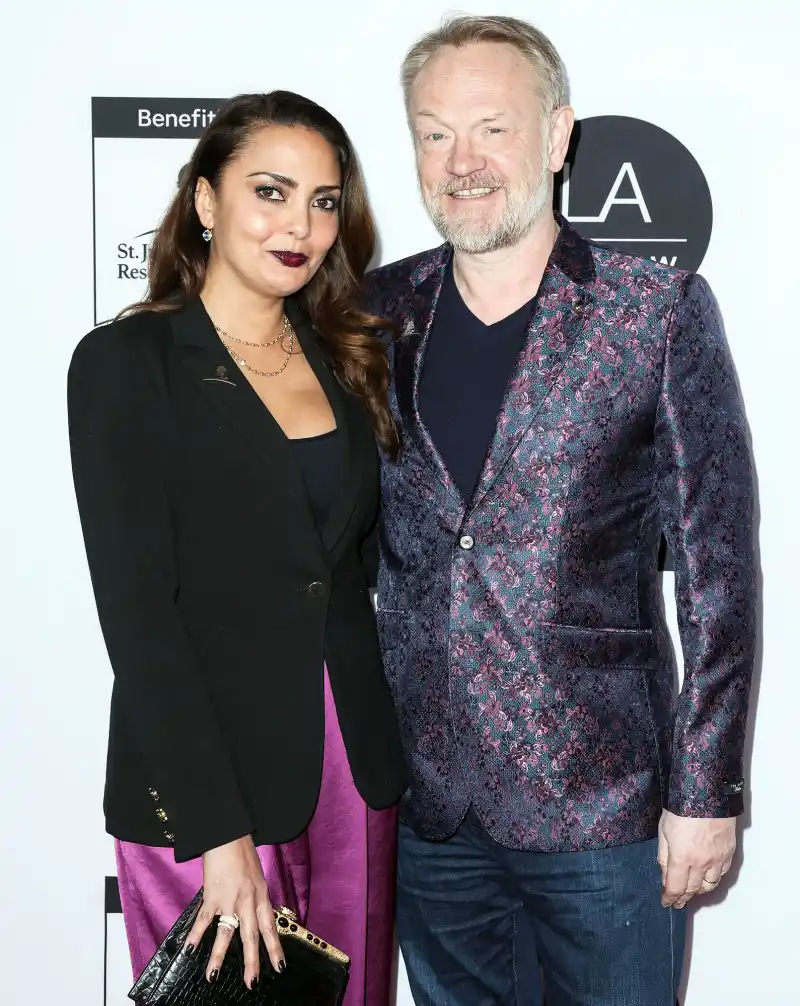 Allegra Riggio and Jared Harris attend the Los Angeles Art Show Opening Night Gala The Crowns Jared Harris Confirms Show Never Planned to Cover Prince Harry and Meghan Markle
