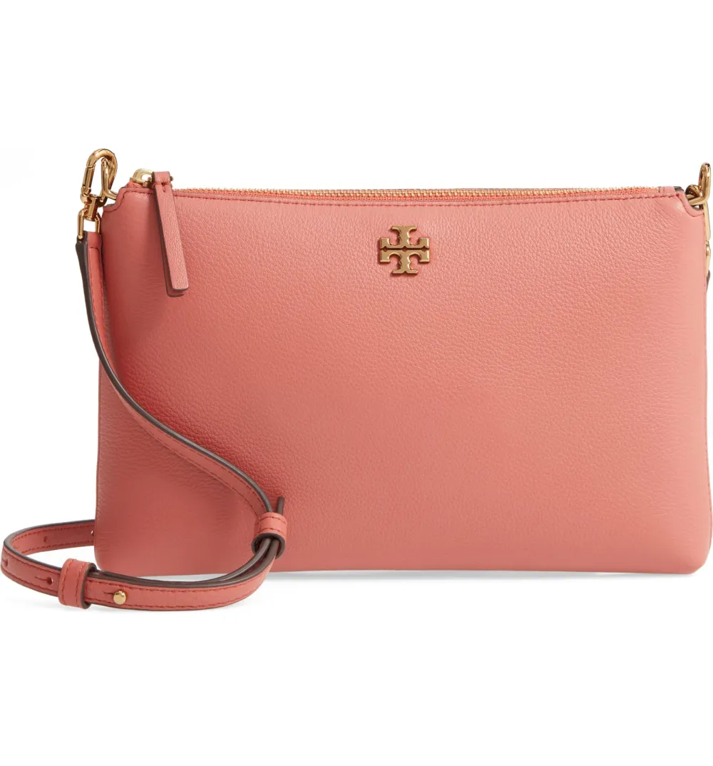 Tory Burch Kira Pebbled Leather Wallet Crossbody Bag