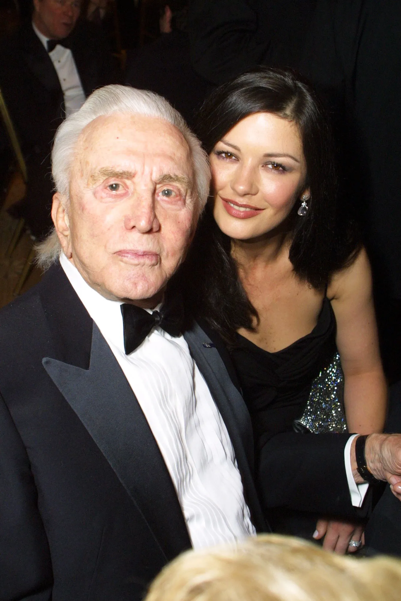 Kirk Douglas with Catherine Zeta Jones in 2001