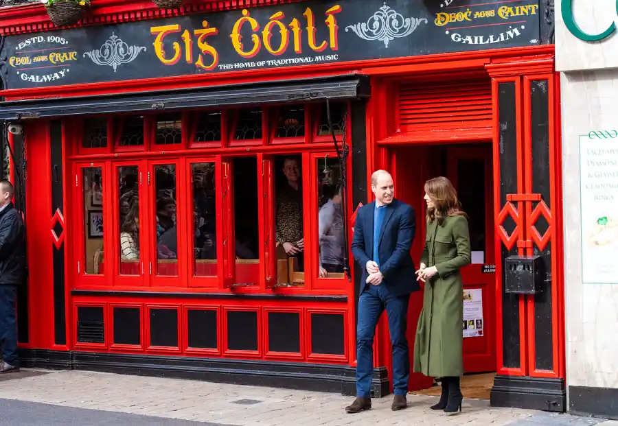 Prince William and Duchess Kate Visit Ireland at Tig Coili traditional Irish pub