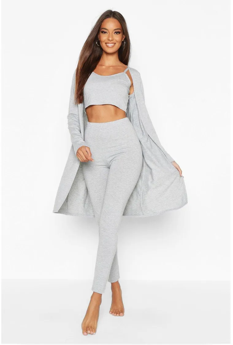 3 Piece Legging & Robe Lounge Set