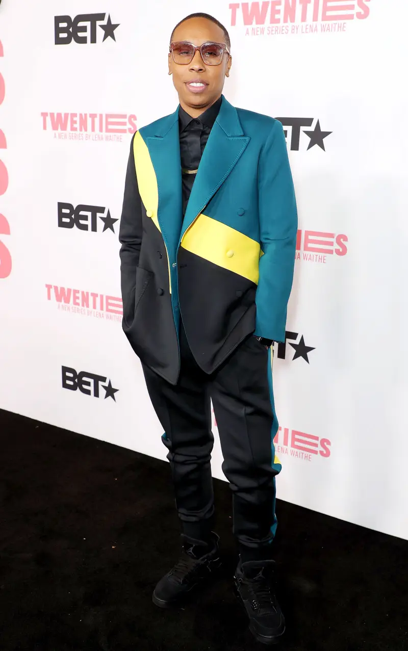 Lena Waithe Color-Blocked Suit March 2, 2020