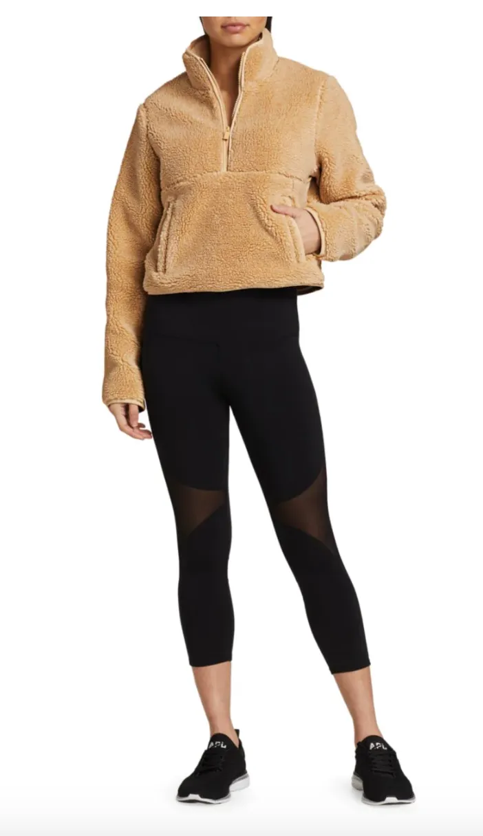 Alo Yoga Shanti Half-Zip Fleece Sweatshirt