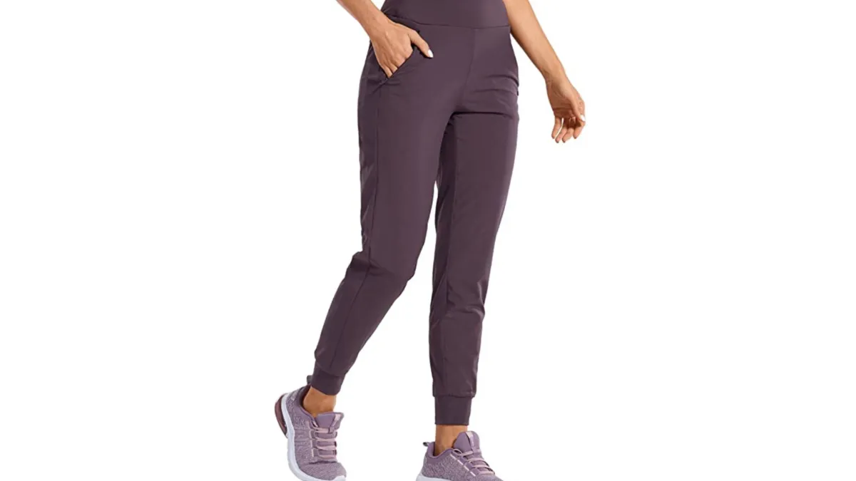 CRZ YOGA Women's Double Layer Jogger Sweatpants