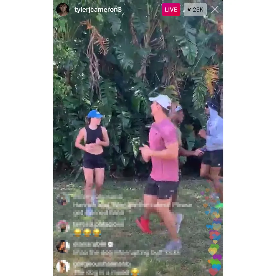 Colton Underwood Fangirls Watching Hannah Brown Tyler Cameron Work Out