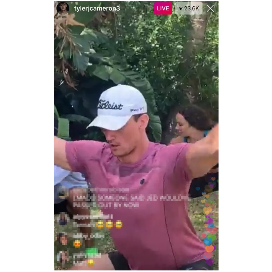 Colton Underwood Fangirls Watching Hannah Brown Tyler Cameron Work Out