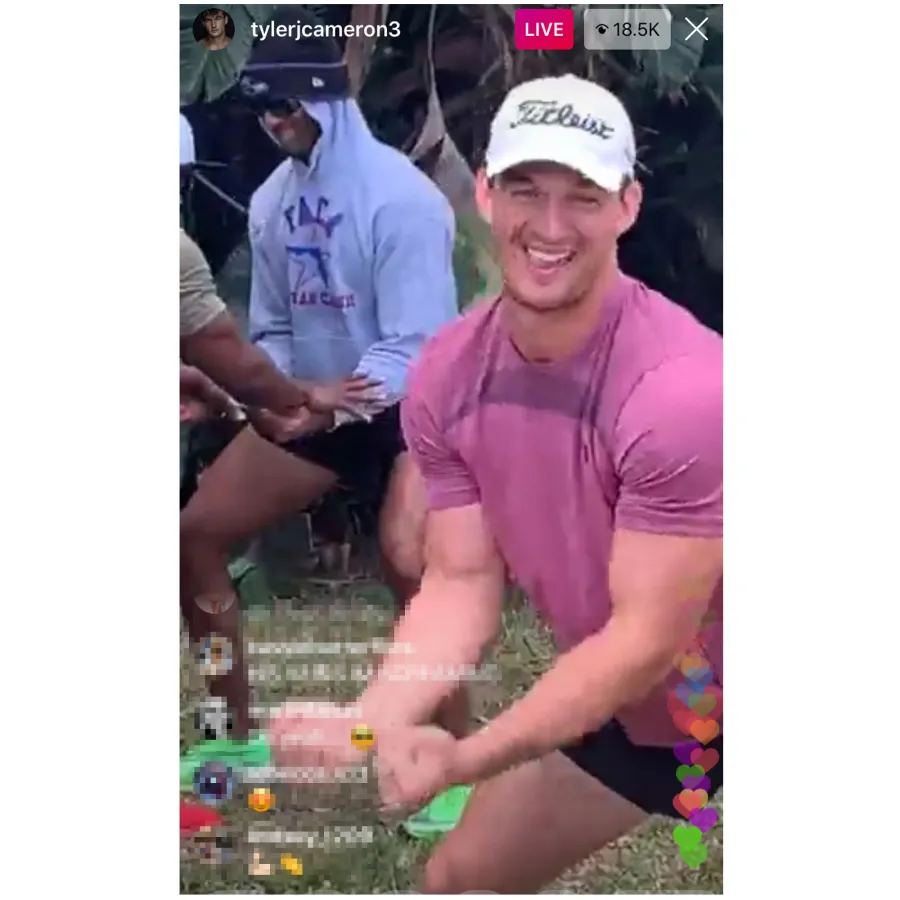 Colton Underwood Fangirls Watching Hannah Brown Tyler Cameron Work Out