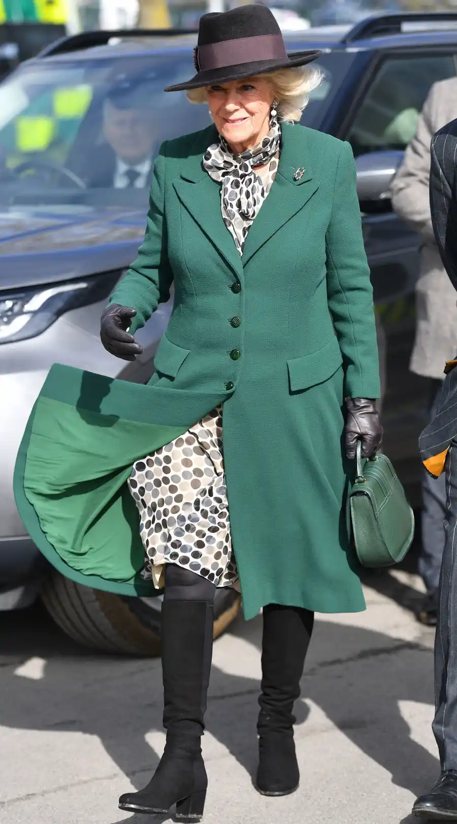 Duchess Camilla Green Coat March 11, 2020
