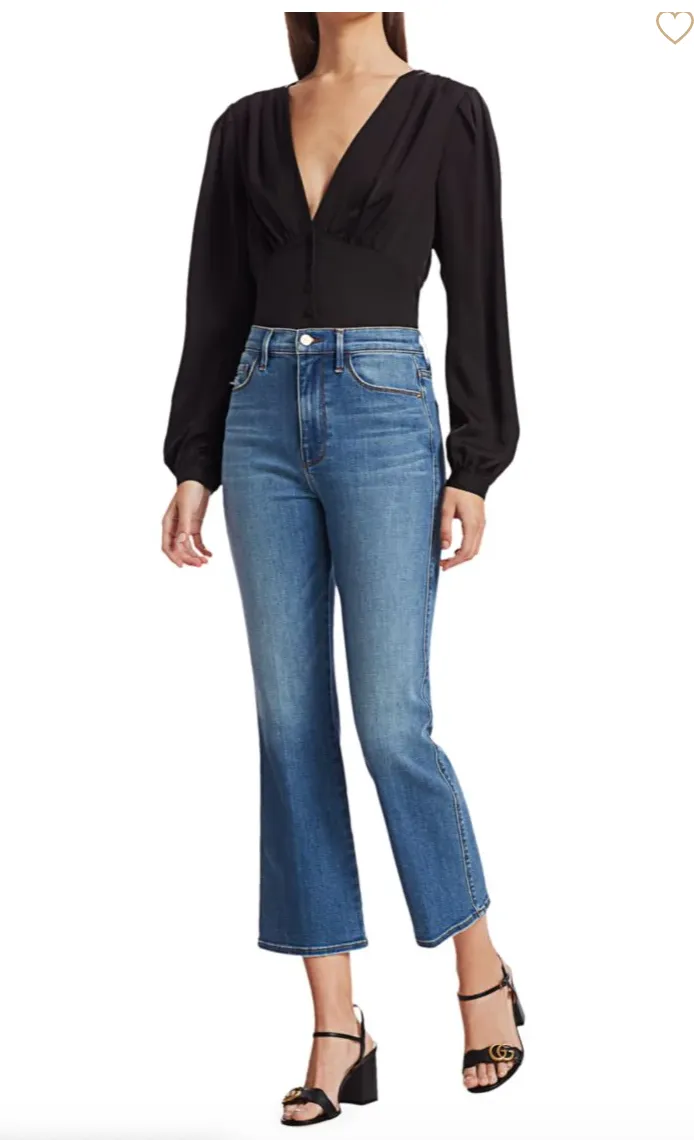 Frame Le Sylvie Kick Bootcut High-Rise Jeans