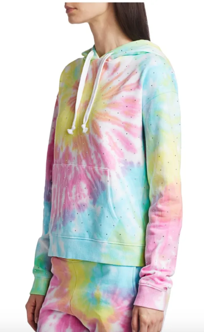 Generation Love Crystal Rainbow Tie-Dye Hoodie